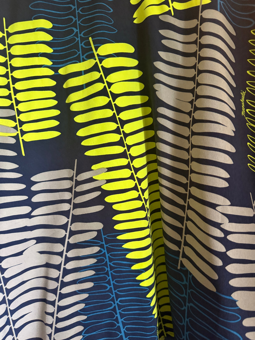 XS-S Manuheali'i Blue Fern Caftan Top