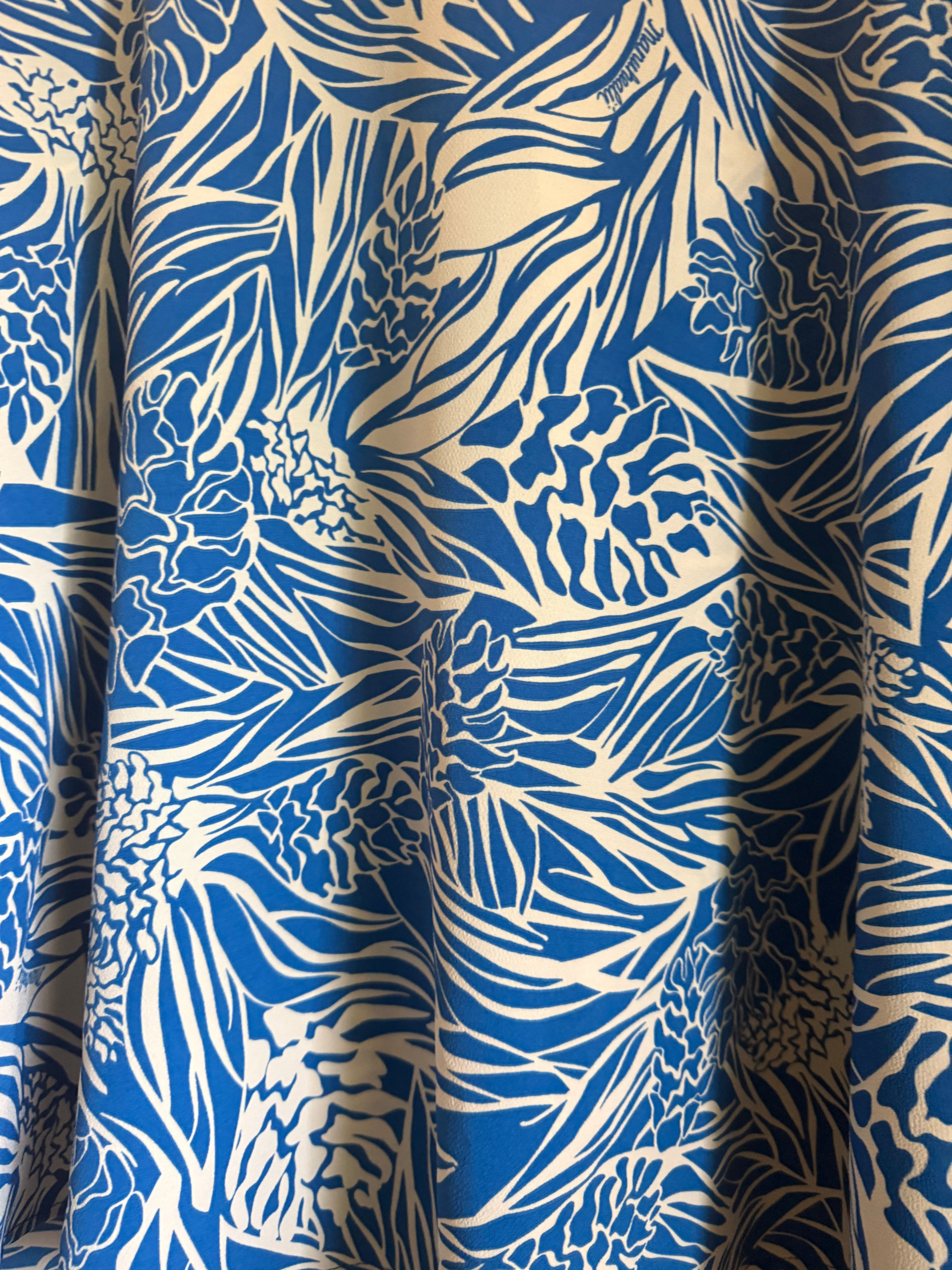 XS-S Manuheali'i Blue Awapuhi Caftan Top