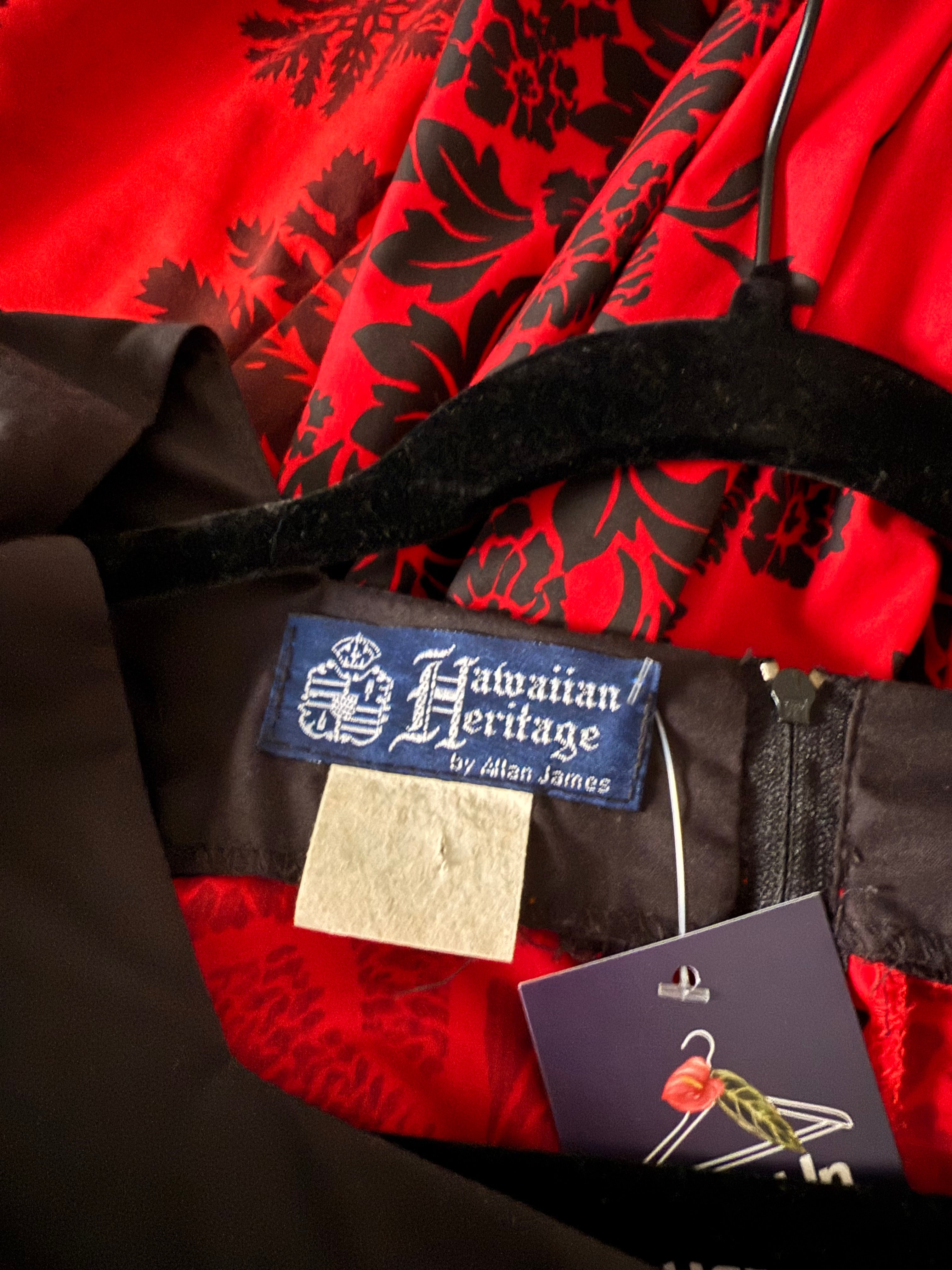 Size 10 The Hawaiian Heritage Red Black Mu'u